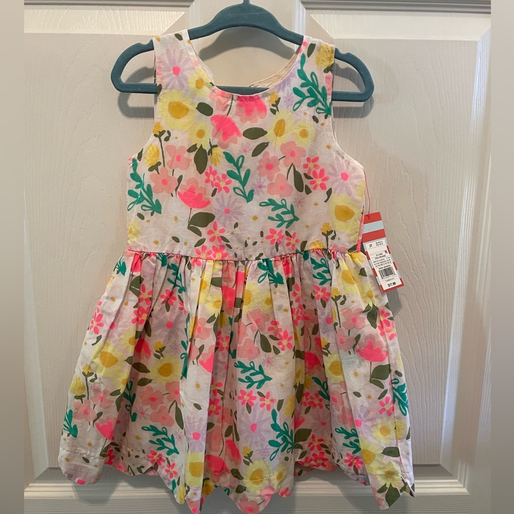 Multi colored floral cotton dress - Sister march available! 3T. NWT
